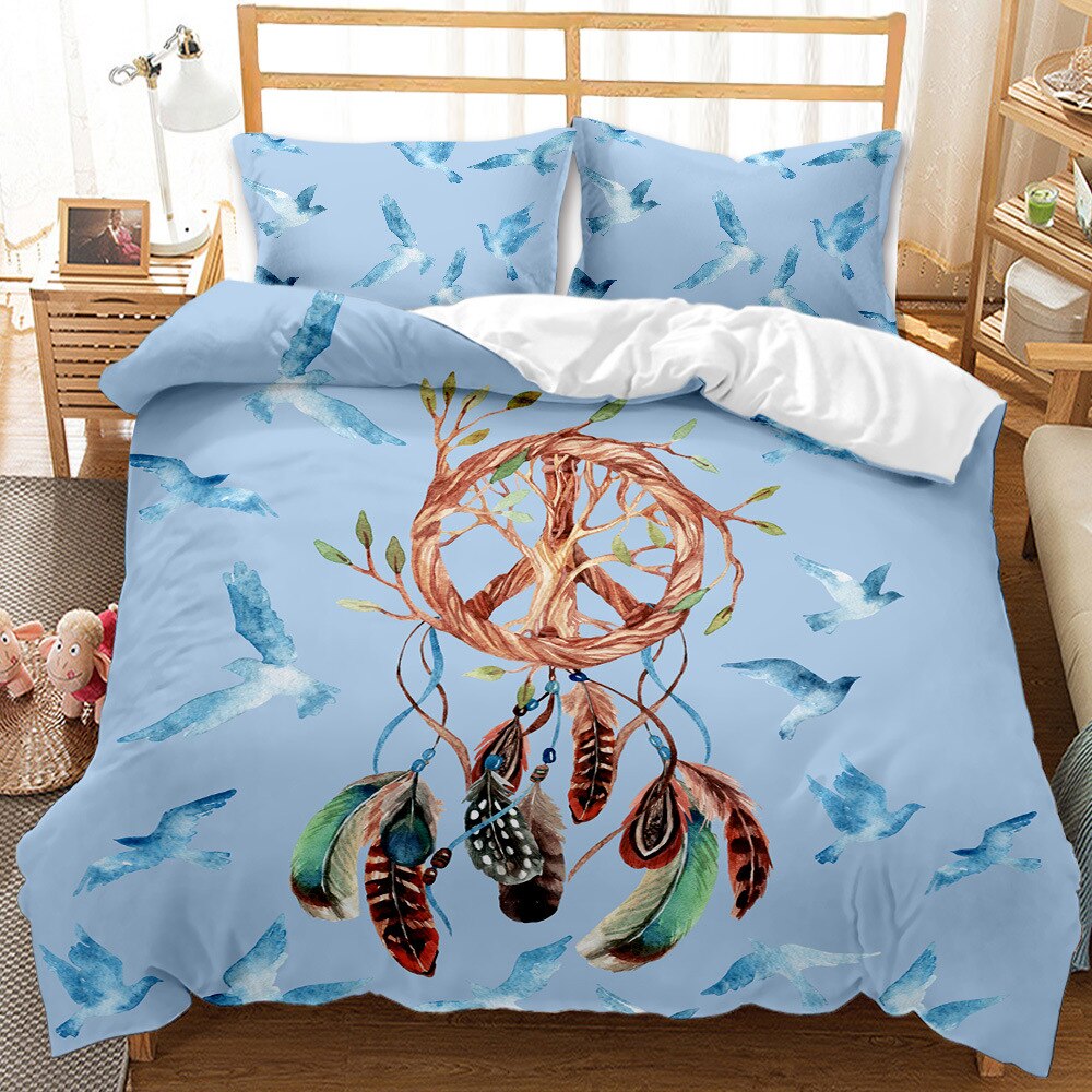 housse de couette attrape rêve bleu