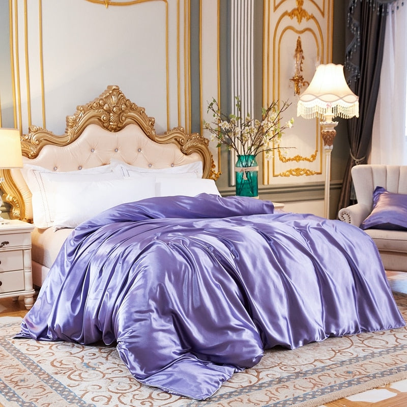 housse de couette Soie Mauve