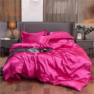 housse de couette Polycoton Fushia élégante