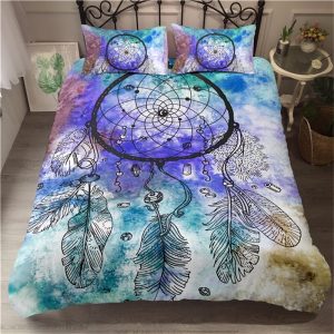 Housse de Couette Attrape Rêve Bleuté