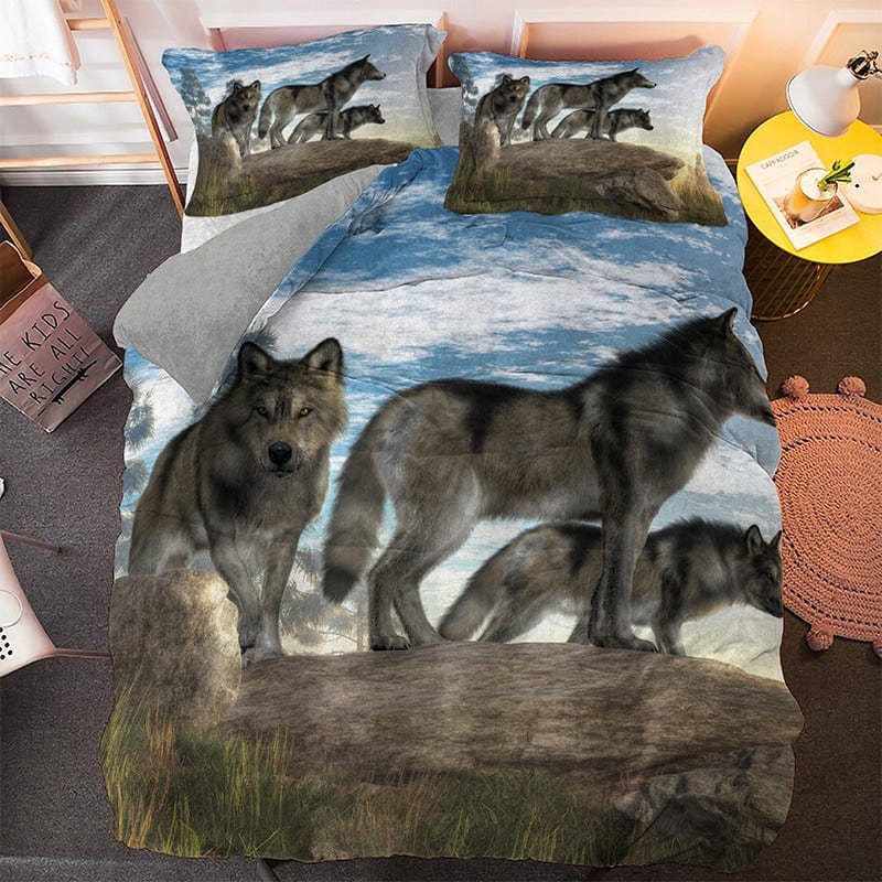 housse de couette loup sauvage