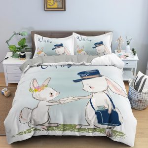 housse de couette lapin facteur