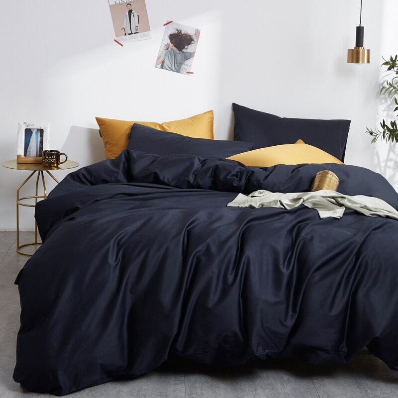 design élégant housse de couette noir