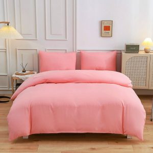 housse de couette rose polycoton