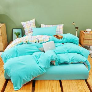 housse de couette pastel bleu