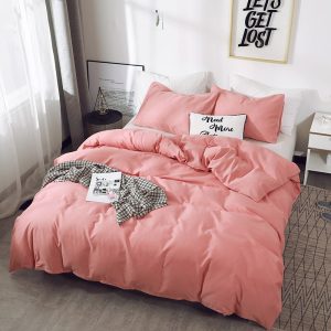 housse de couette Polycoton Saumon