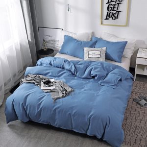 Housse de couette bleue élégante