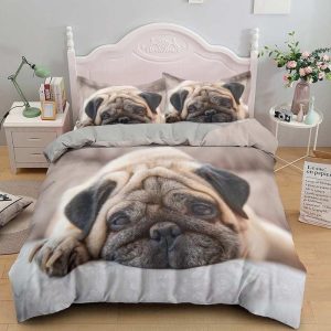 housse de couette motif Chien Carlin