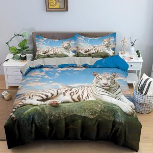 housse de couette tigre blanc