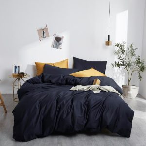 housse de couette coton noir