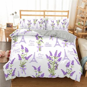 Housse de couette Blanche Lavande