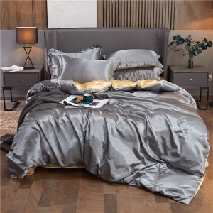 housse de couette Polycoton Argent
