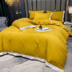 housse de couette Coton Jaune