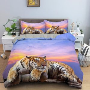 housse de couette motif tigre paisible
