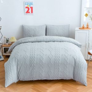 Housse de couette Brodés Grise
