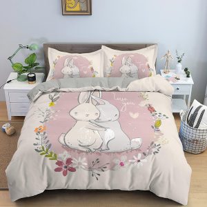 housse de couette Lapins Amoureux