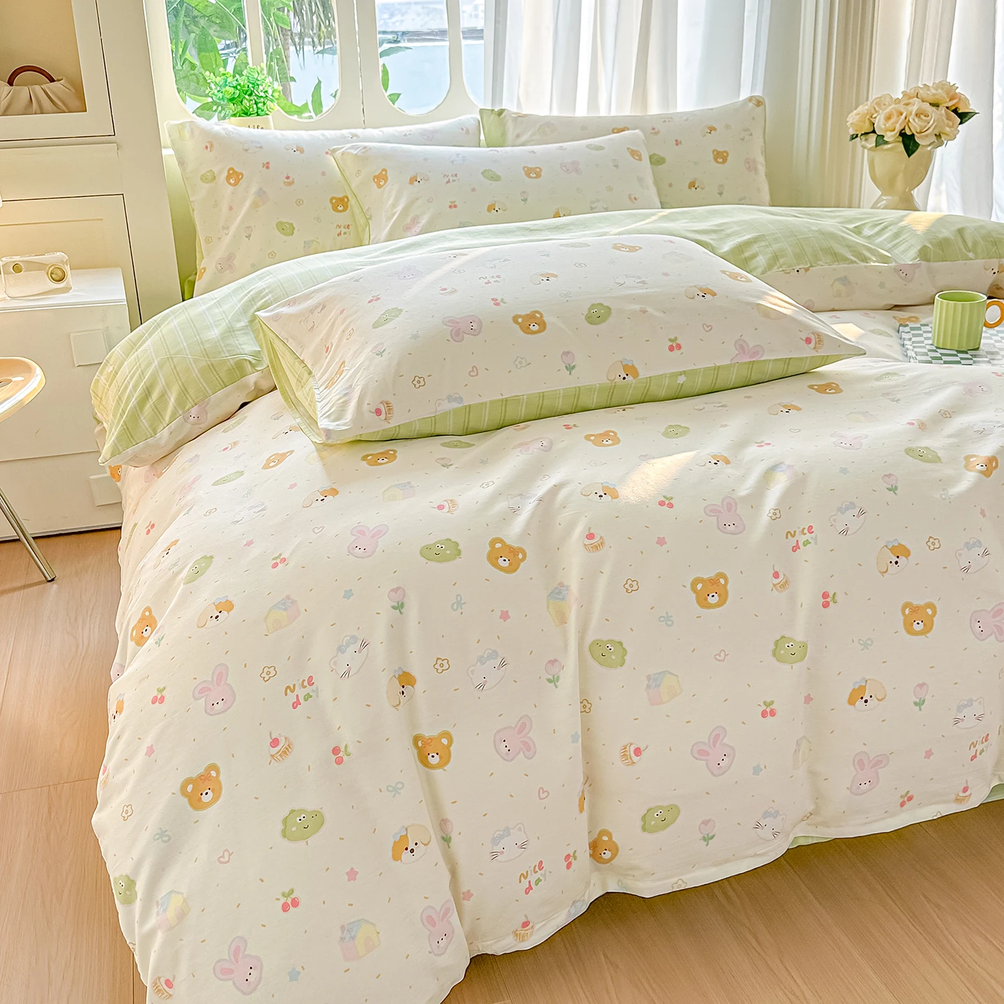 housse de couette avec motifs petits imprimés