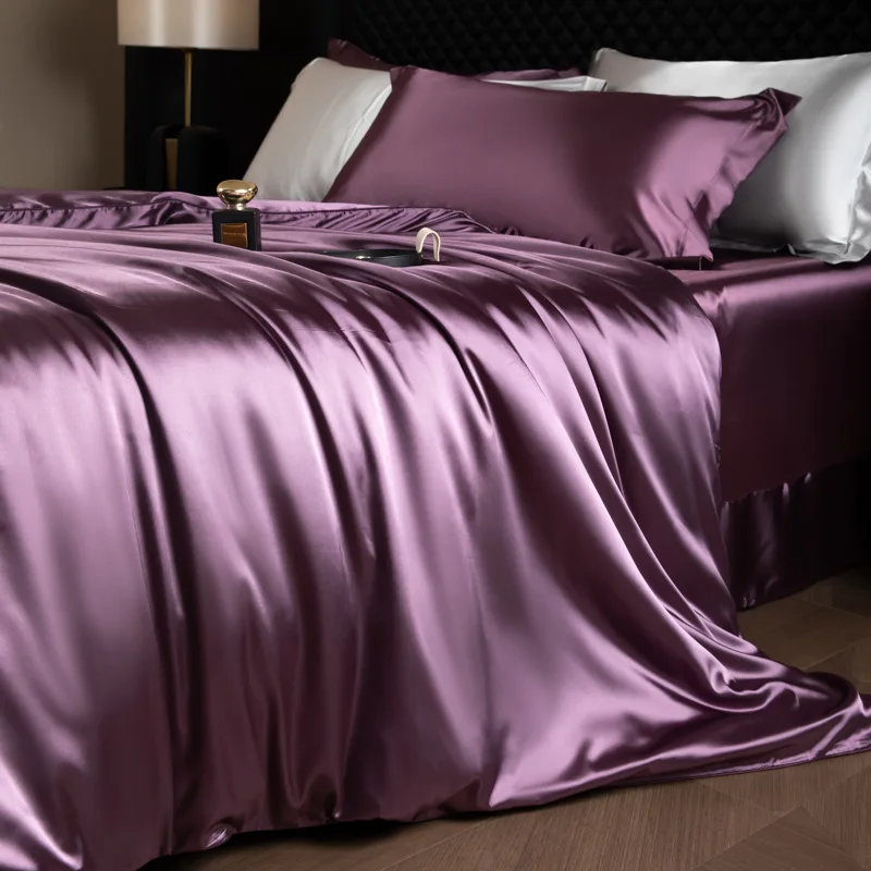 housse de couette satin raisin