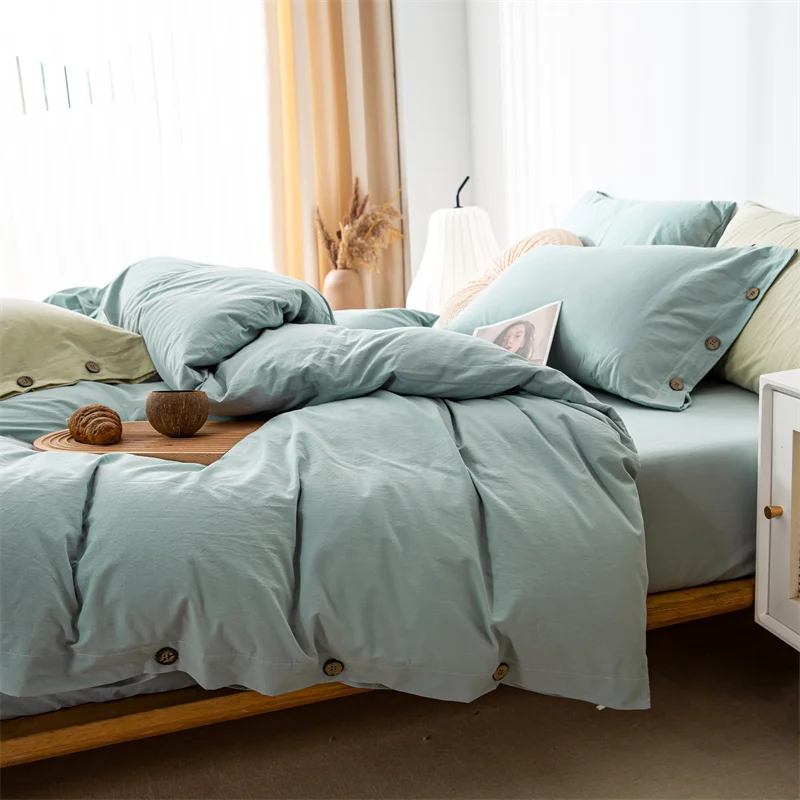 chambre détendue avec housse de couette