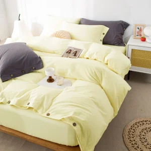 coton jaune lit
