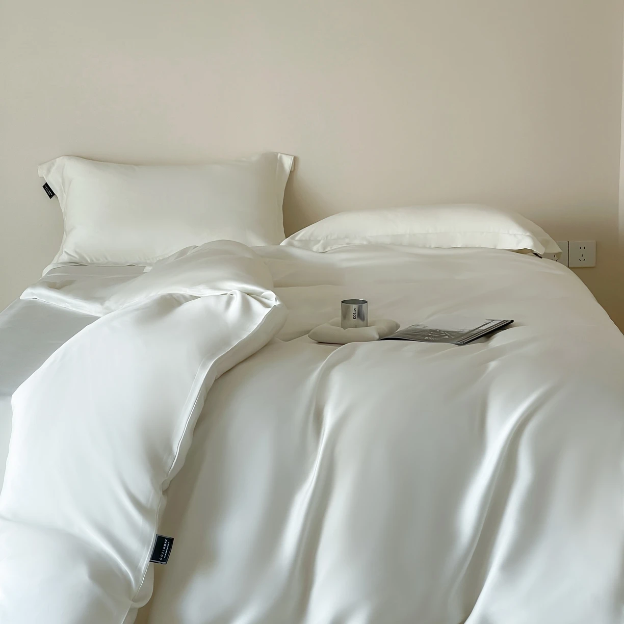 Housse Blanc Lyocell confortable
