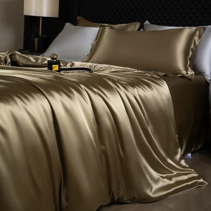 housse de couette satinée bronze