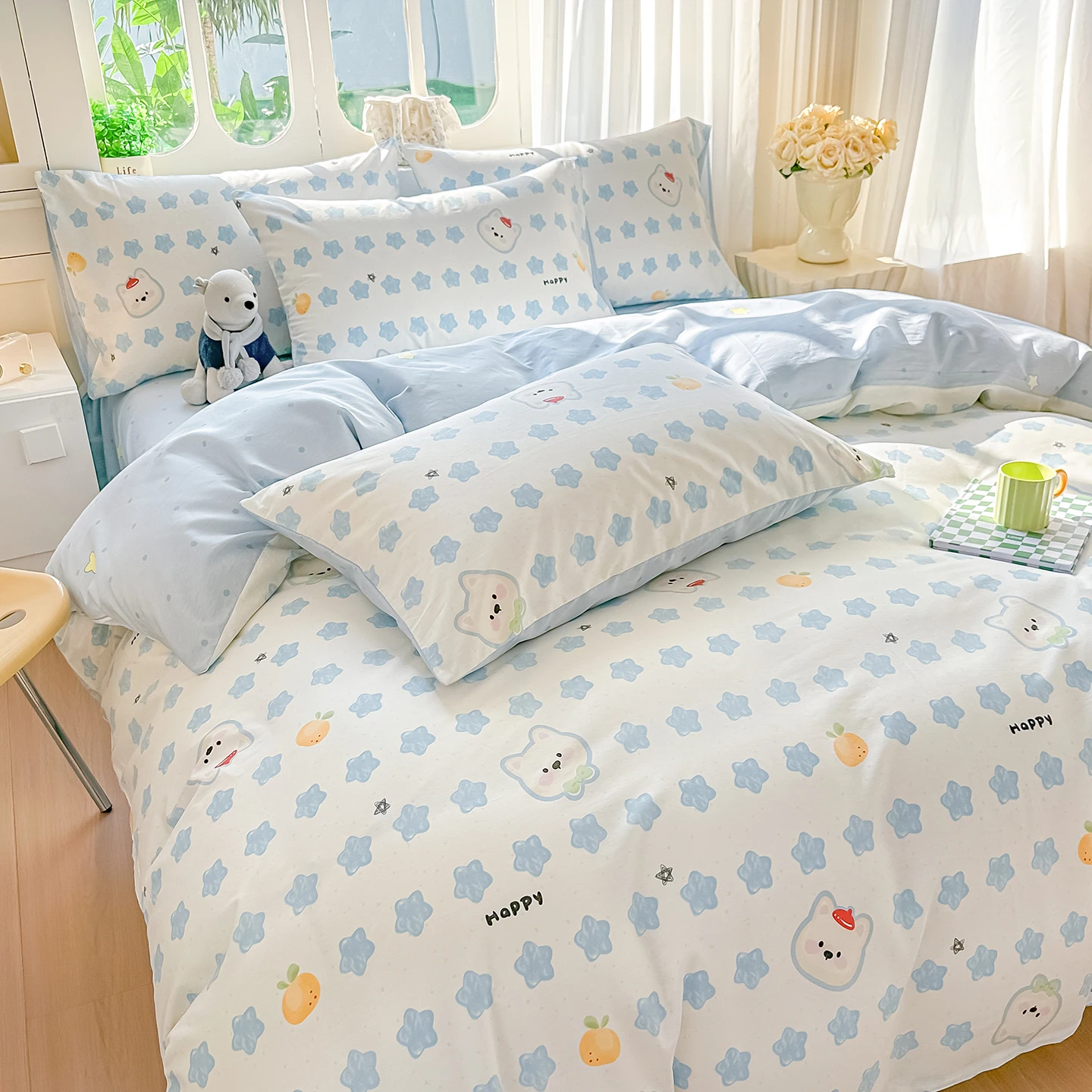 housse de couette imprimé étoiles