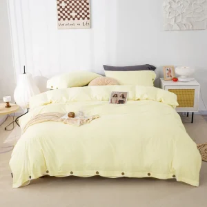 housse de couette jaune