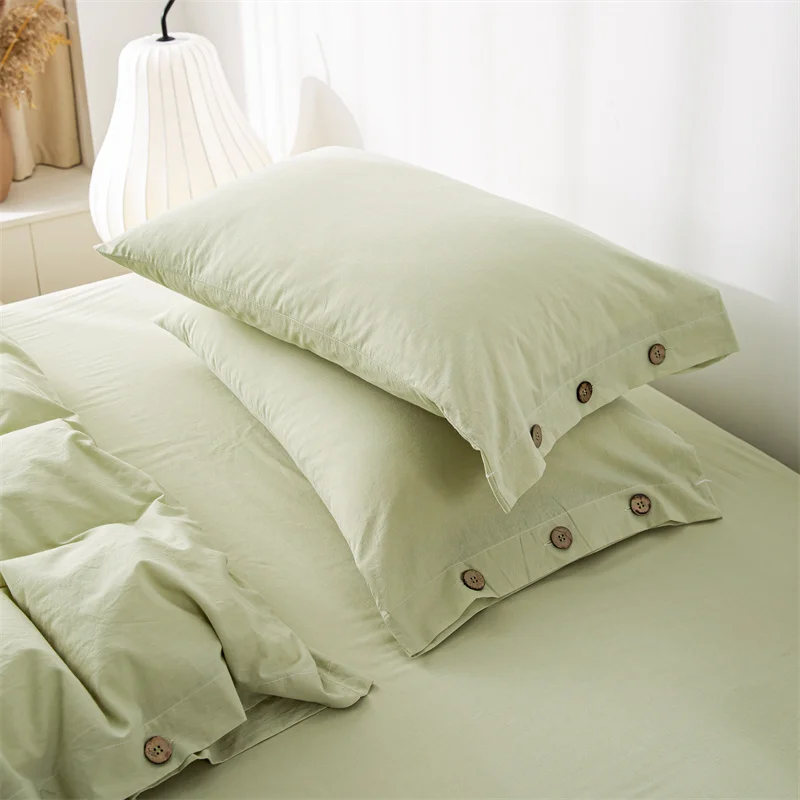 parure de lit verte en coton