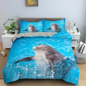 Housse de couette Dauphin Bleu