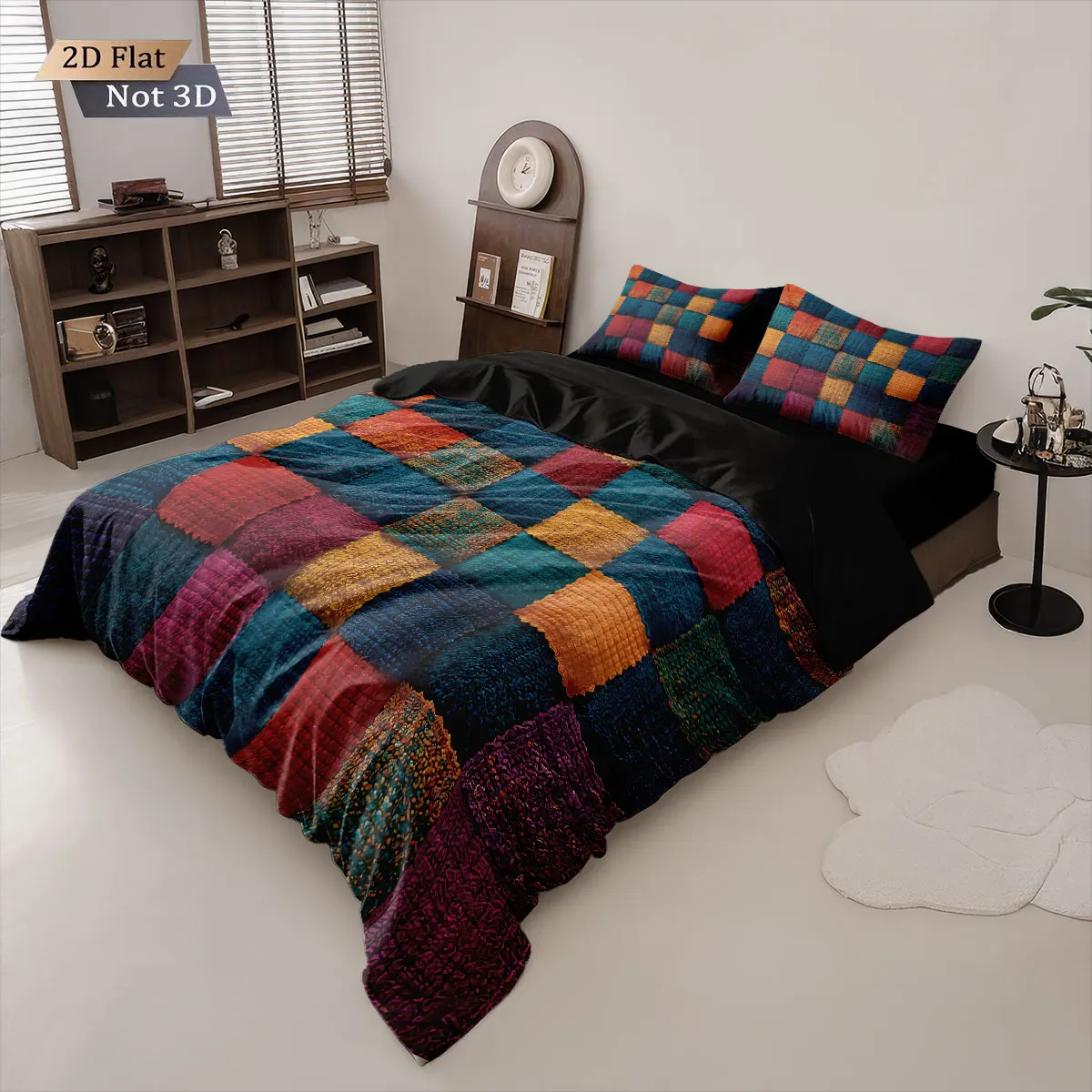 motif carreaux multicolores