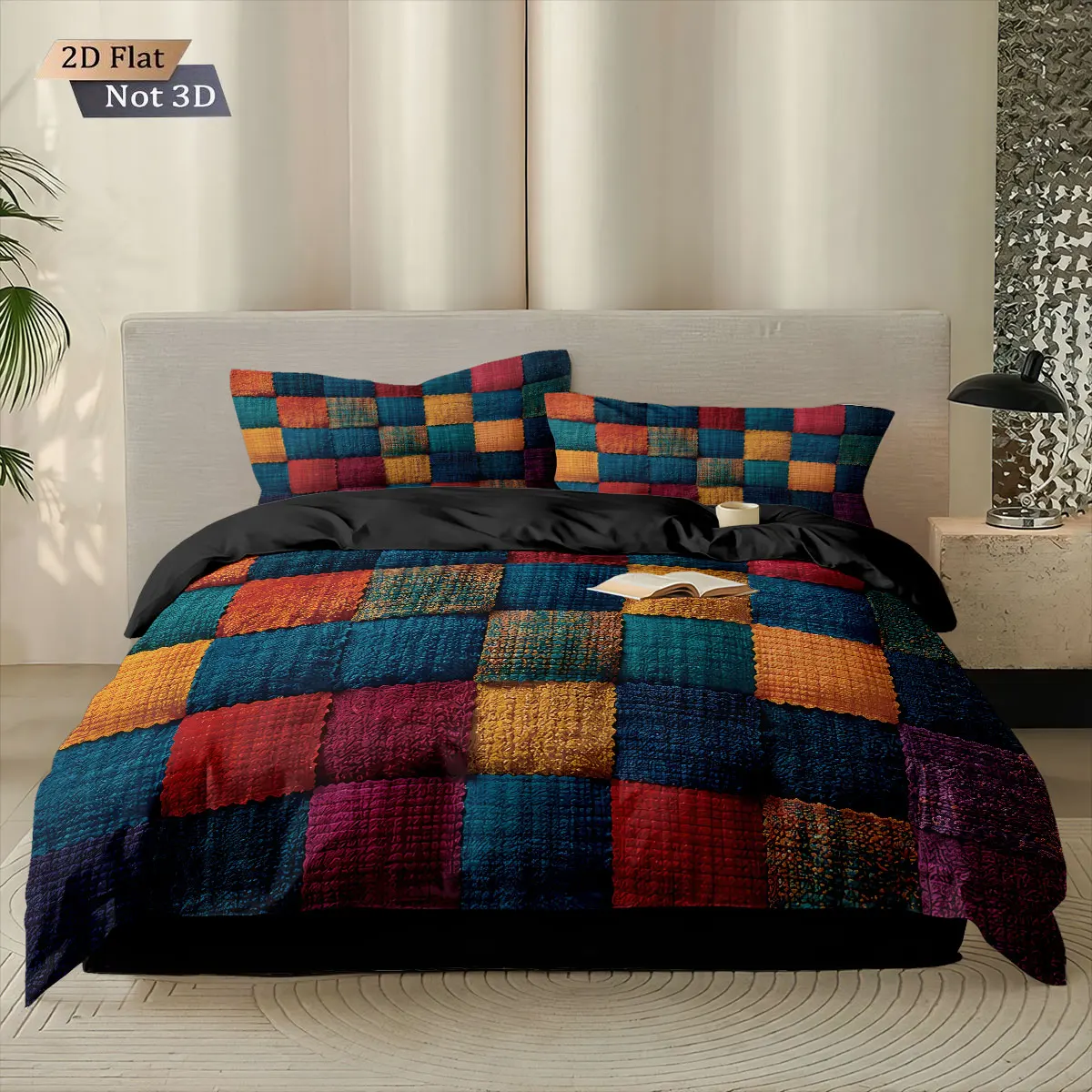 chambre vibrante et colorée