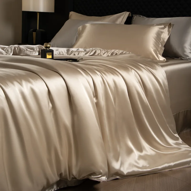 housse de couette Satiné Beige doré