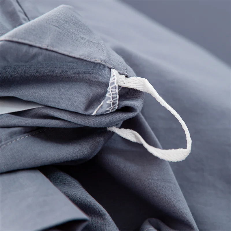 parure de lit coton bleu