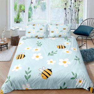housse de couette avec motif abeille