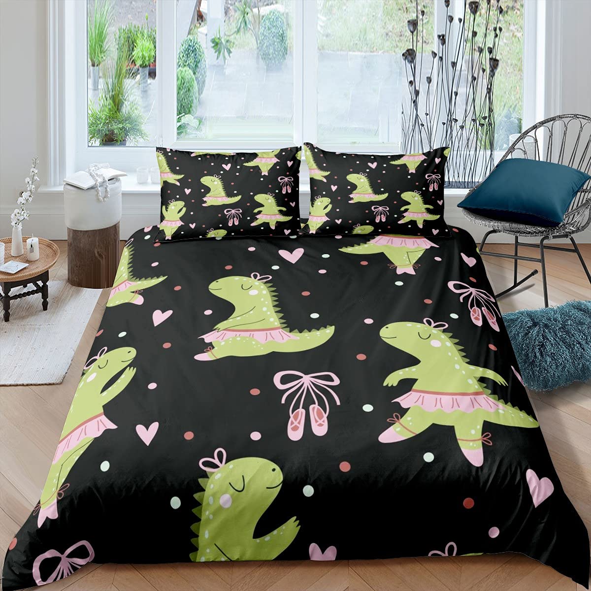 housse de couette dinosaures jupes