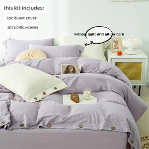 élégante housse de couette mauve
