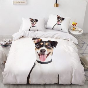 housse de couette motif chien