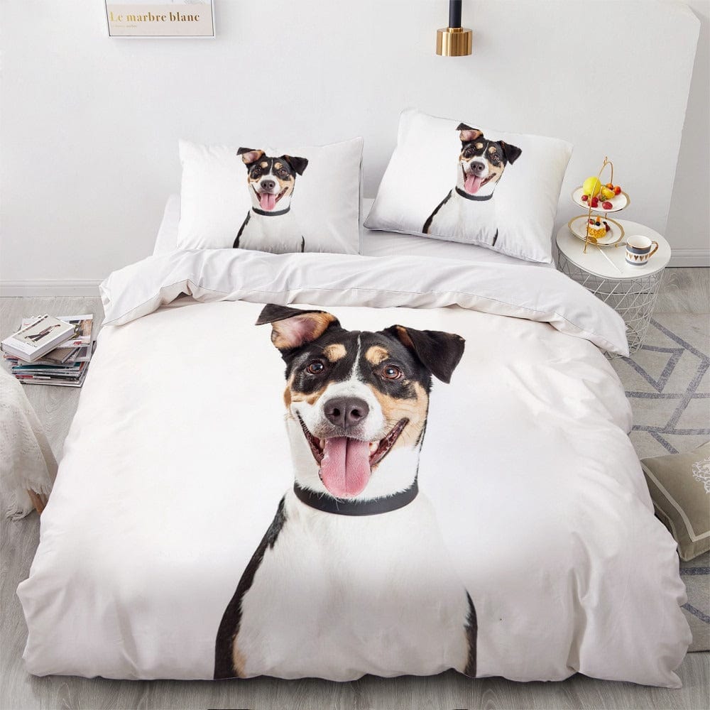 housse de couette motif chien