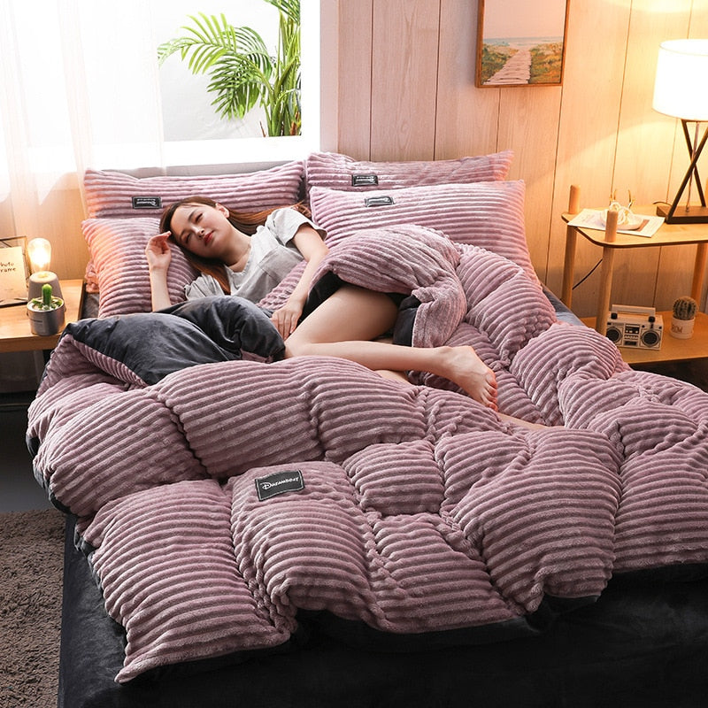 Housse de couette Polycoton Violette