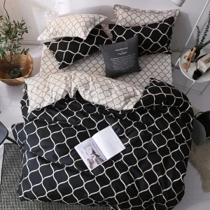 housse de couette motif trois couleurs