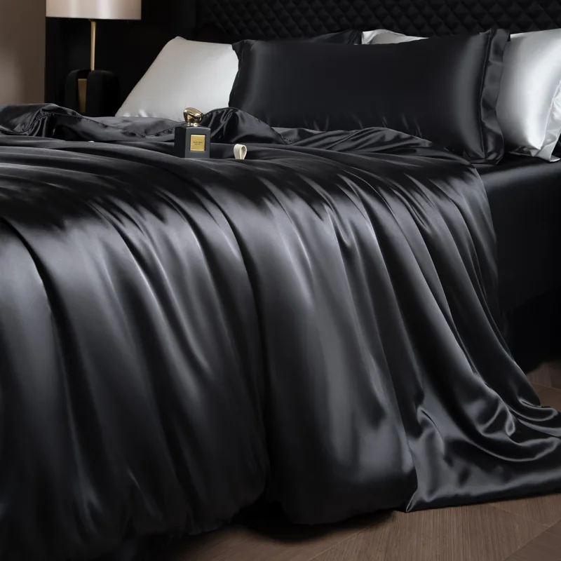 Housse de couette Satiné Noire