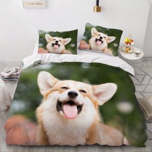 housse de couette chien beige