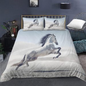 housse de couette Cheval Gris