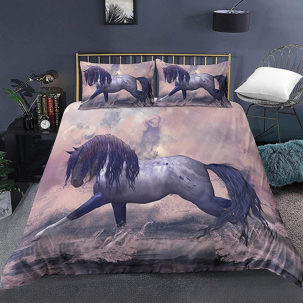 housse de couette cheval sombre