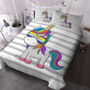 housse de couette Licorne Polycoton
