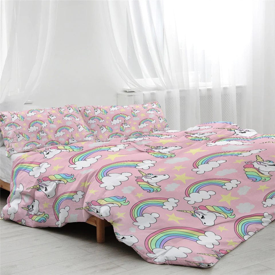 Chambre avec Housse Émoji Licorne