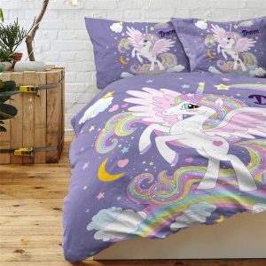 housse de couette Licorne violette