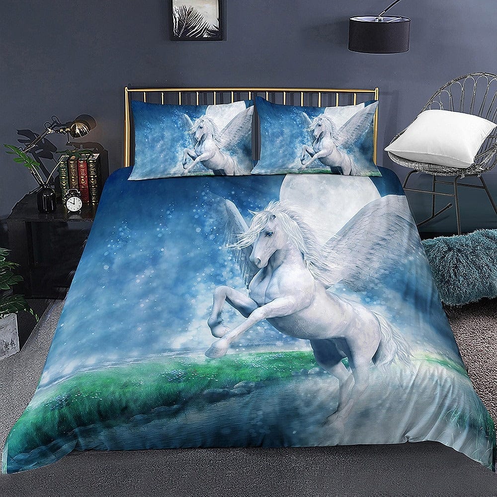 housse de couette Cheval Bleu