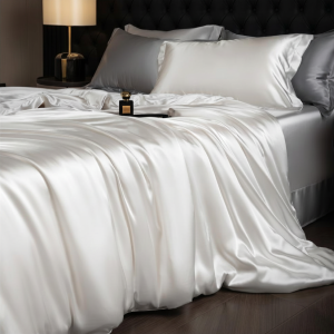 Housse de couette Satiné Blanche